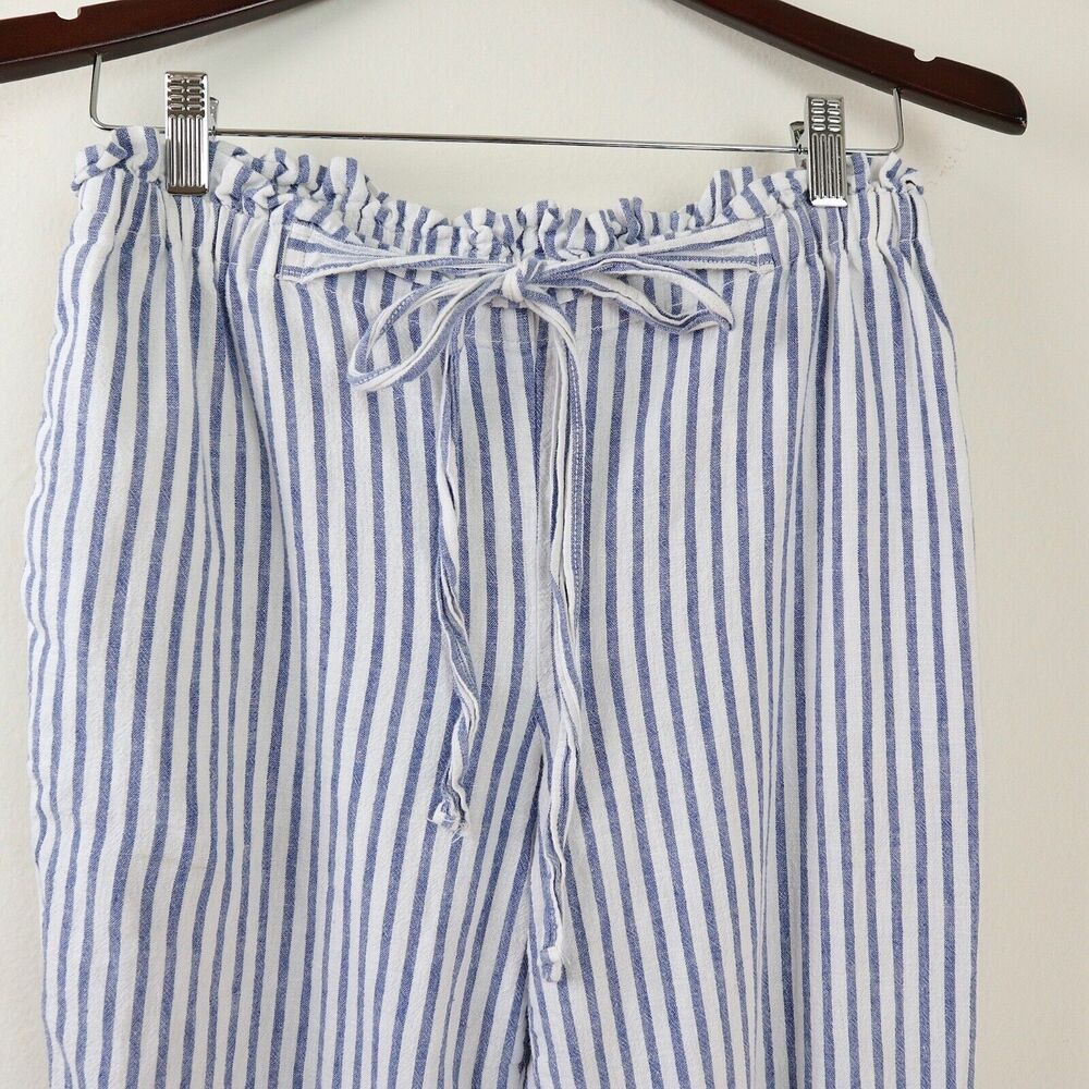 Beach Lunch Lounge Size M Giavanna Linen Pants Sailing Stripe Blue - Picture 3 of 10